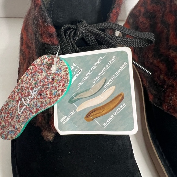 Clarks Men’s Buchacre 3 Chukka Boots Black Leather Wool - Picture 9 of 11